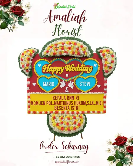 Papan Bunga Pernikahan Muara Saling